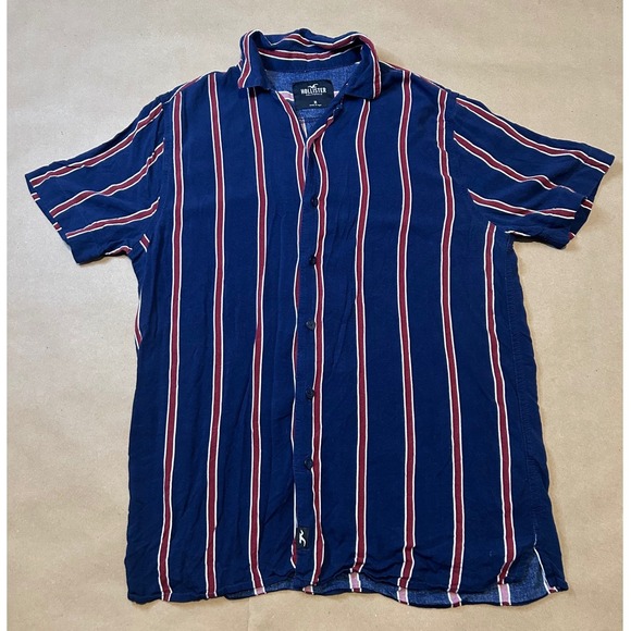Hollister Other - Hollister Blue & Red Striped Button Up Shirt Mens Medium